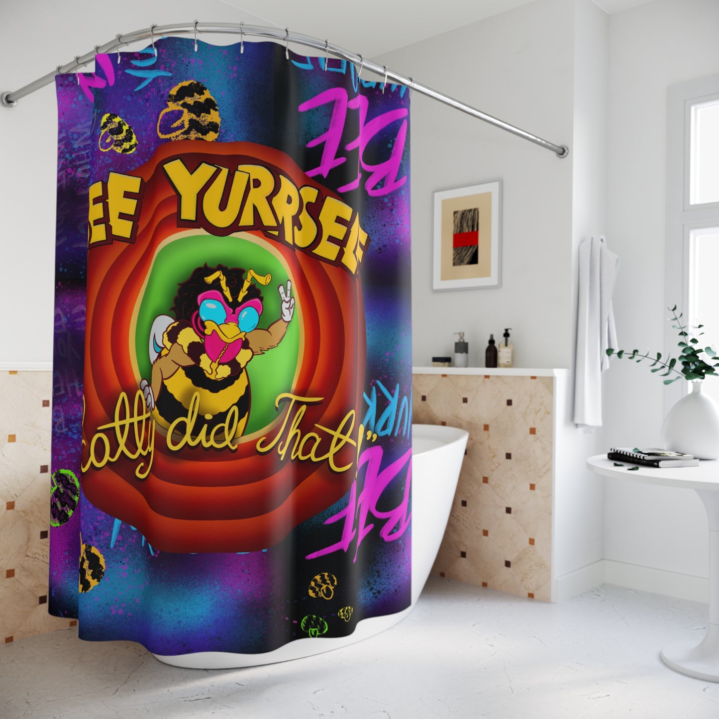 "Bee Looney Tuney" SDT: Shower Curtains