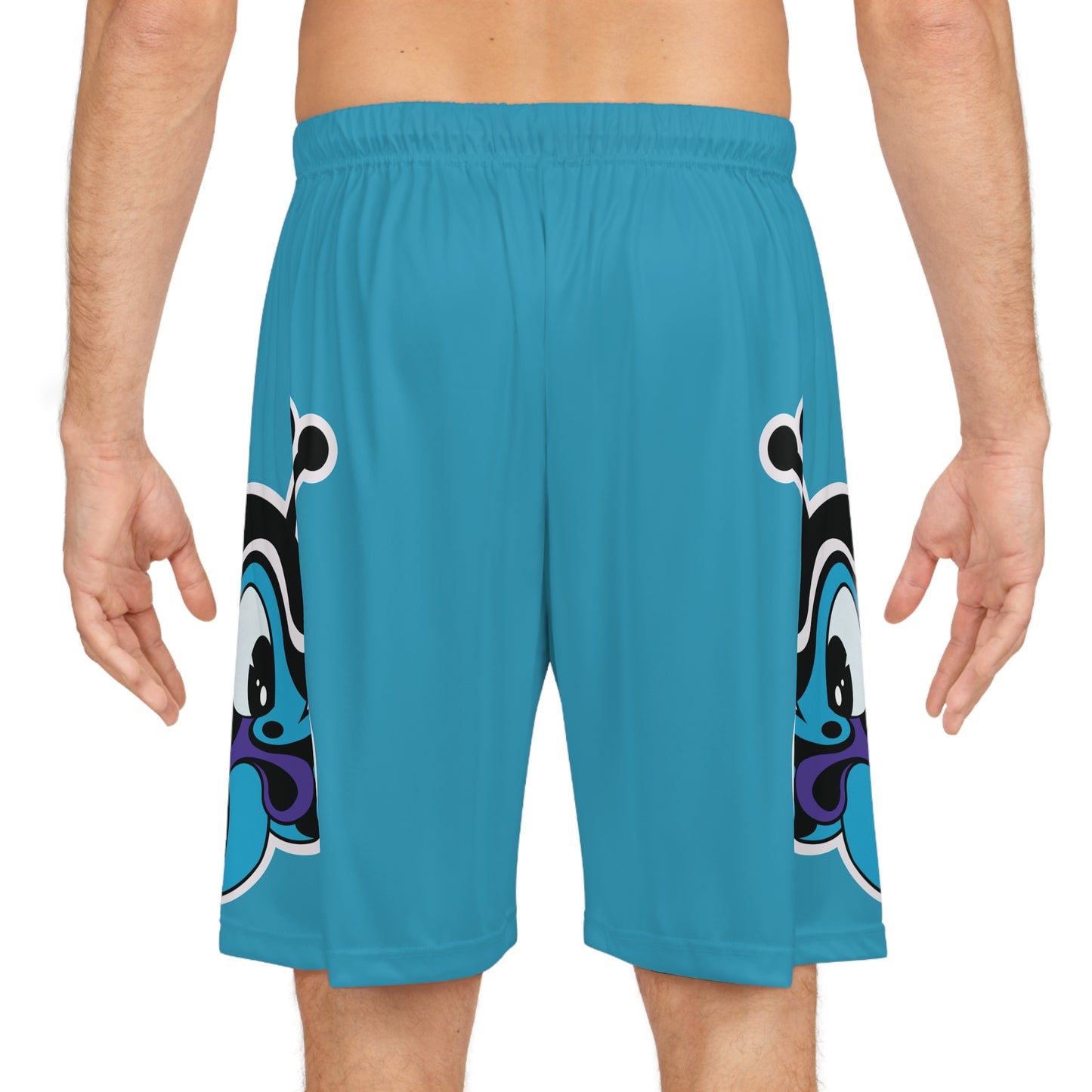 Bee Mascot Basketball Shorts 2.0 (Turquoise)