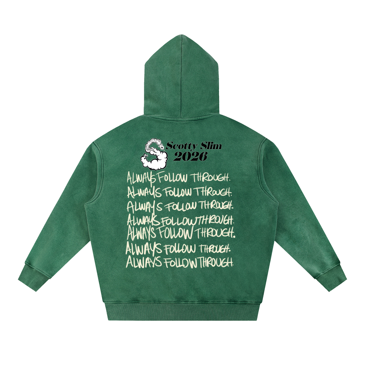 "Always Follow Through" Oversize Hoodie