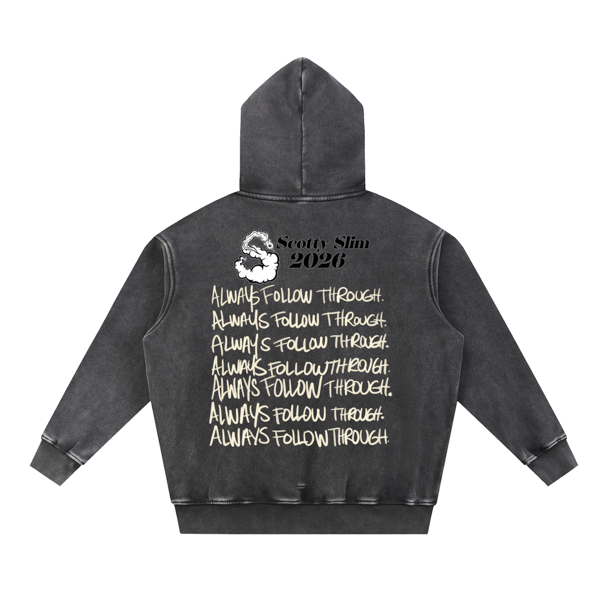 "Always Follow Through" Oversize Hoodie