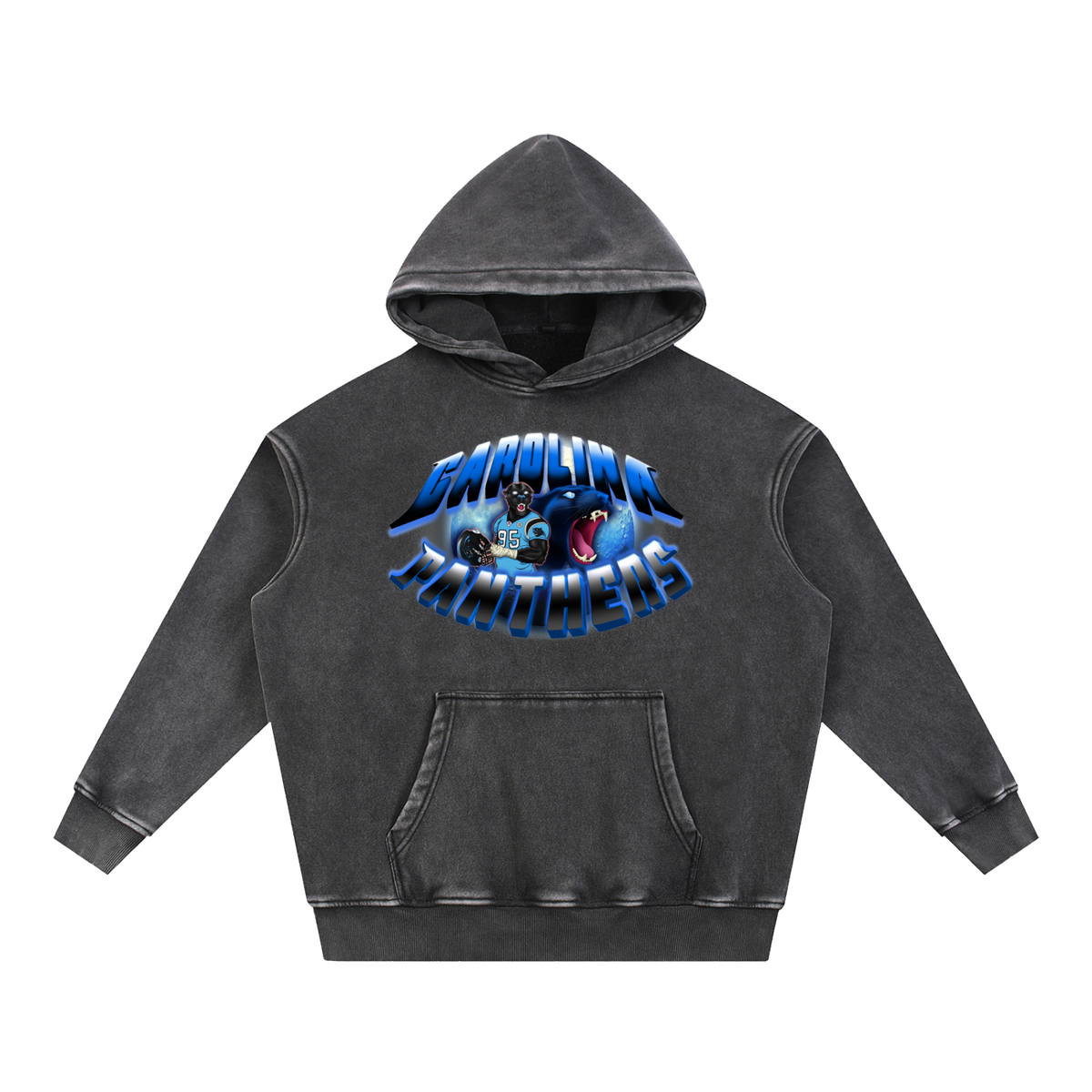 "A Carolina Full Moon"  Snow Washed Oversize Hoodie