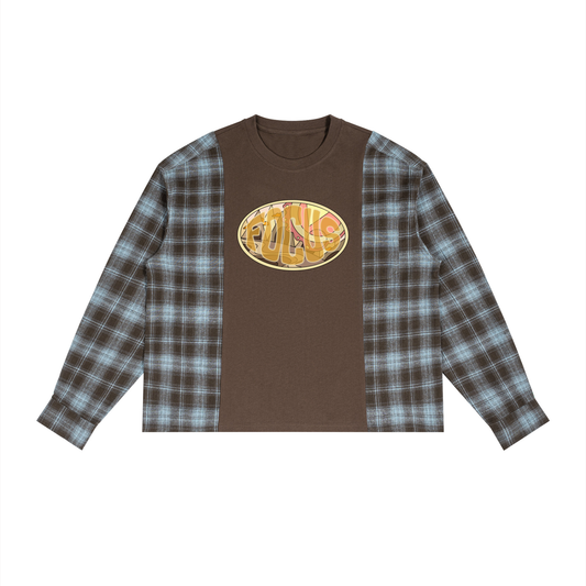 FOCUS Plaid Panel L/S T-Shirt