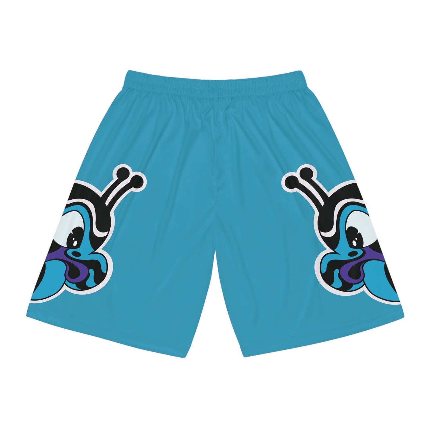 Bee Mascot Basketball Shorts 2.0 (Turquoise)