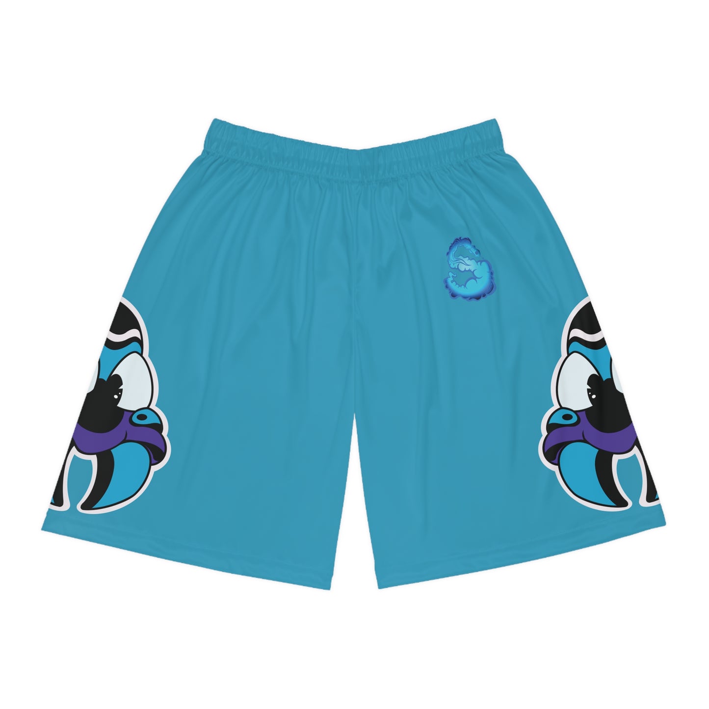 Bee Mascot Basketball Shorts 2.0 (Turquoise)