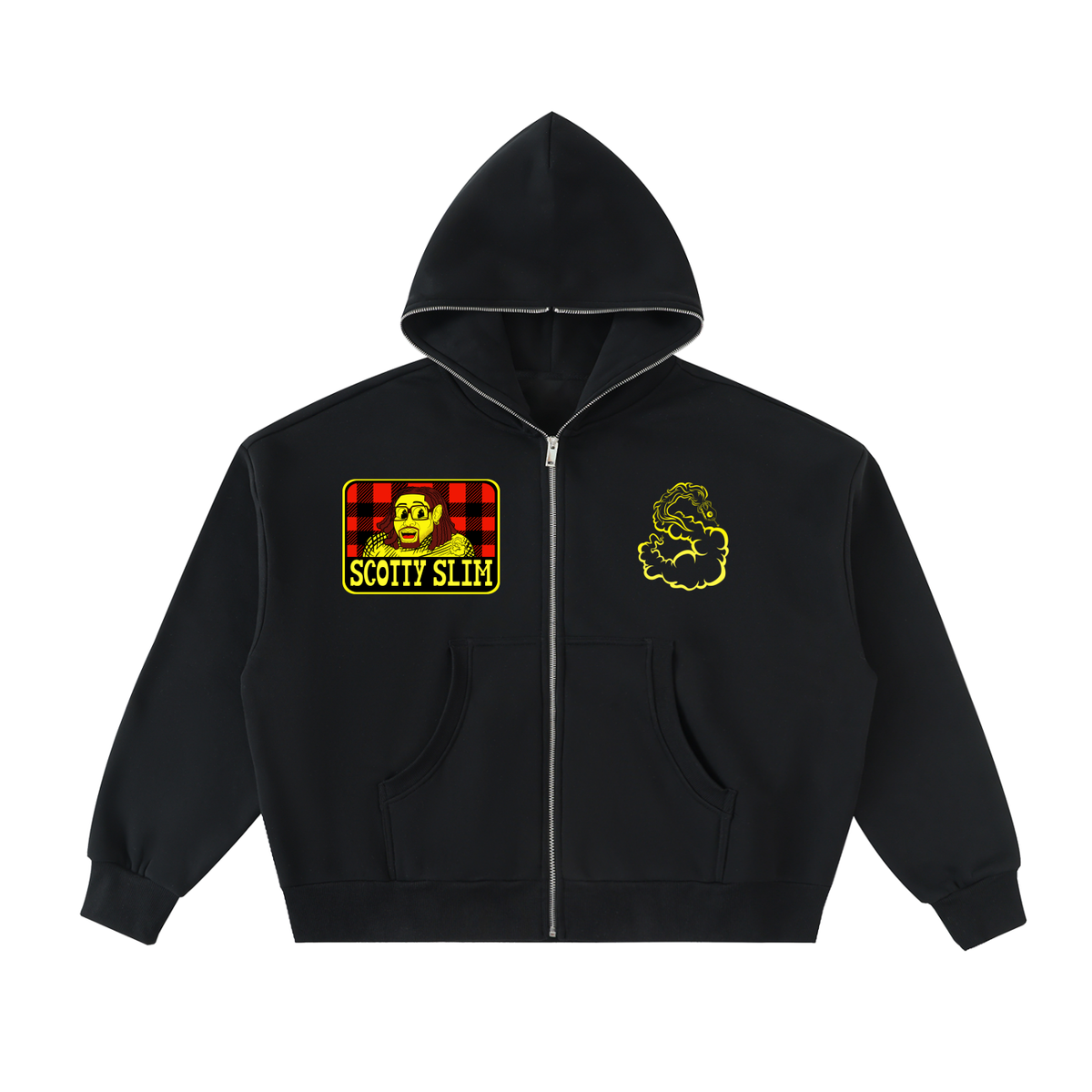 "Ben Scotty" Full-Zip Boxy Hoodie