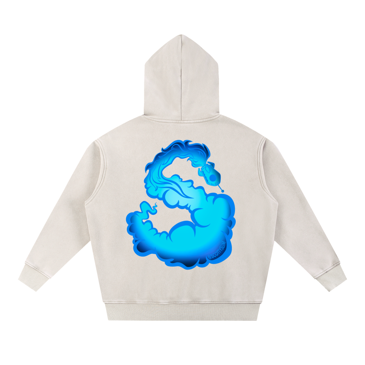 "A Carolina Full Moon"  Snow Washed Oversize Hoodie