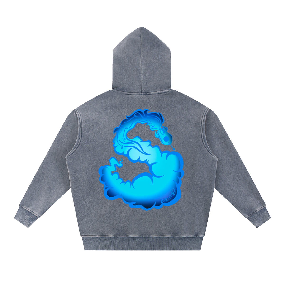 "A Carolina Full Moon"  Snow Washed Oversize Hoodie