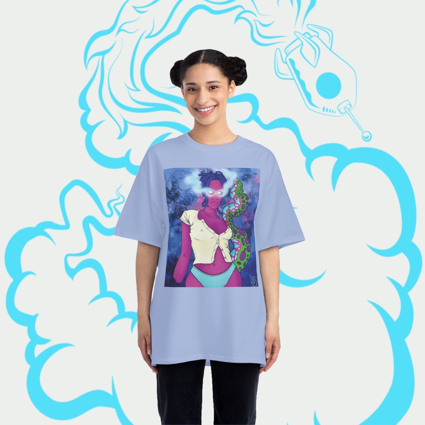 Aqua SquidLady Oversized Tee