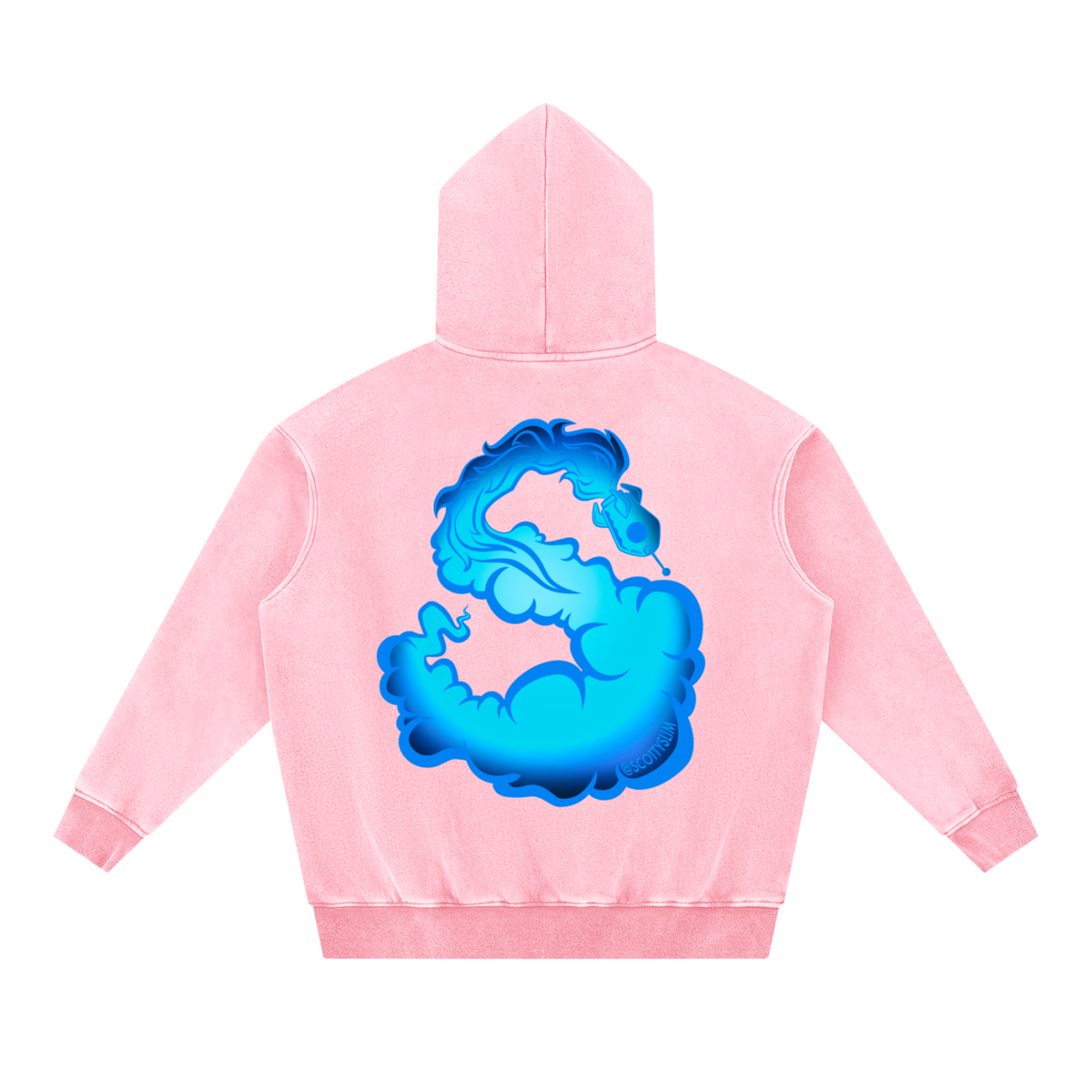 "A Carolina Full Moon"  Snow Washed Oversize Hoodie