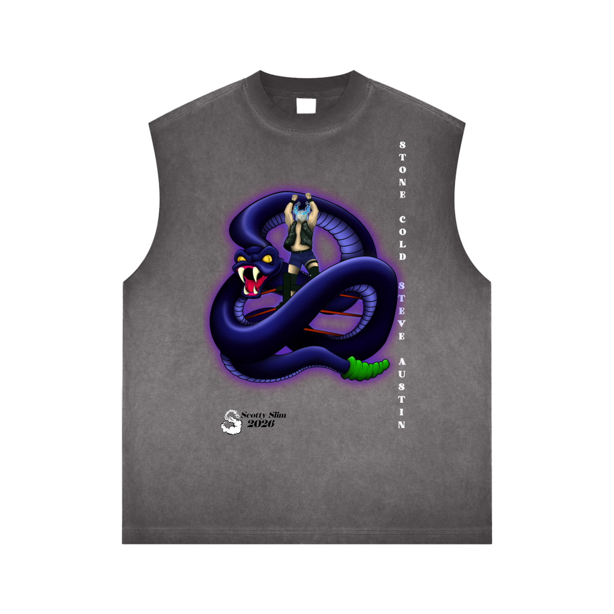 Stone Cold Rattlesnake Cutoff Tee