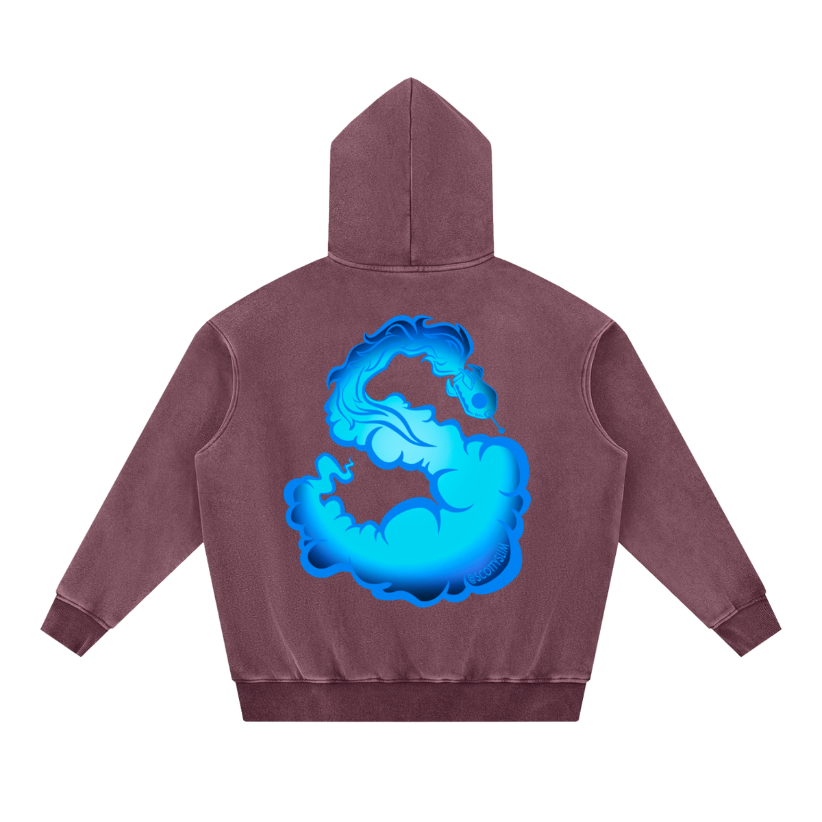 "A Carolina Full Moon"  Snow Washed Oversize Hoodie