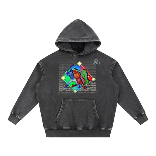 "Always Follow Through" Oversize Hoodie