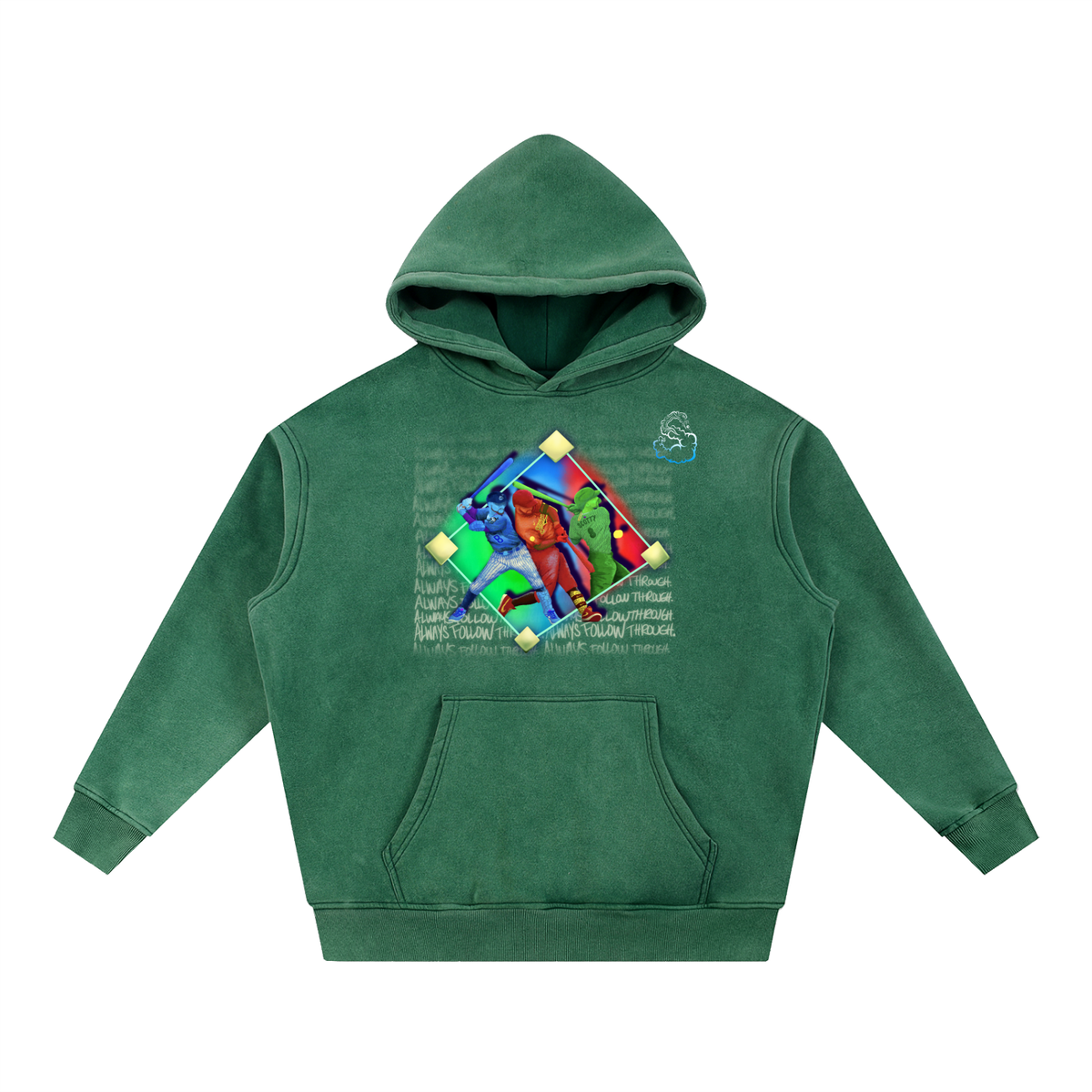 "Always Follow Through" Oversize Hoodie