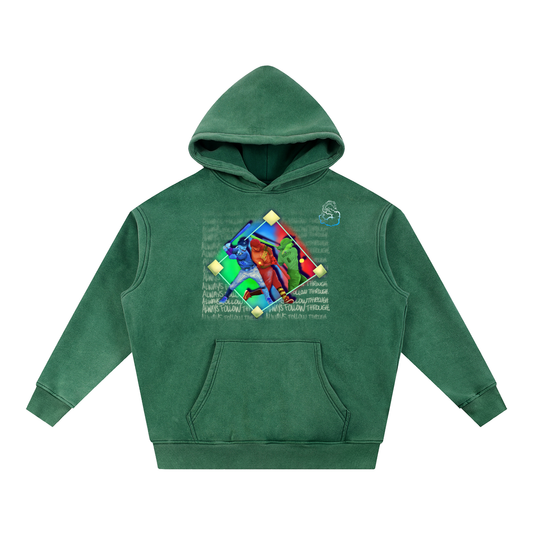 "Always Follow Through" Oversize Hoodie
