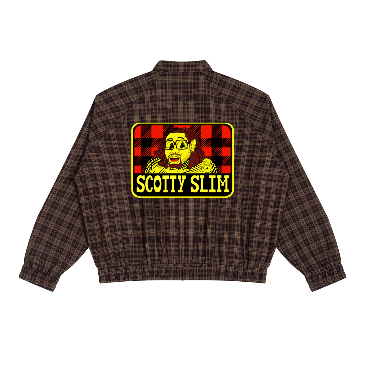 “Ben Scotty” Plaid Full-Zip Track Jacket
