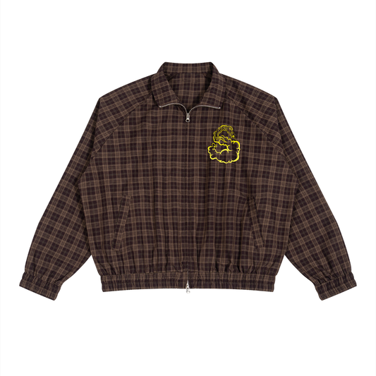 “Ben Scotty” Plaid Full-Zip Track Jacket