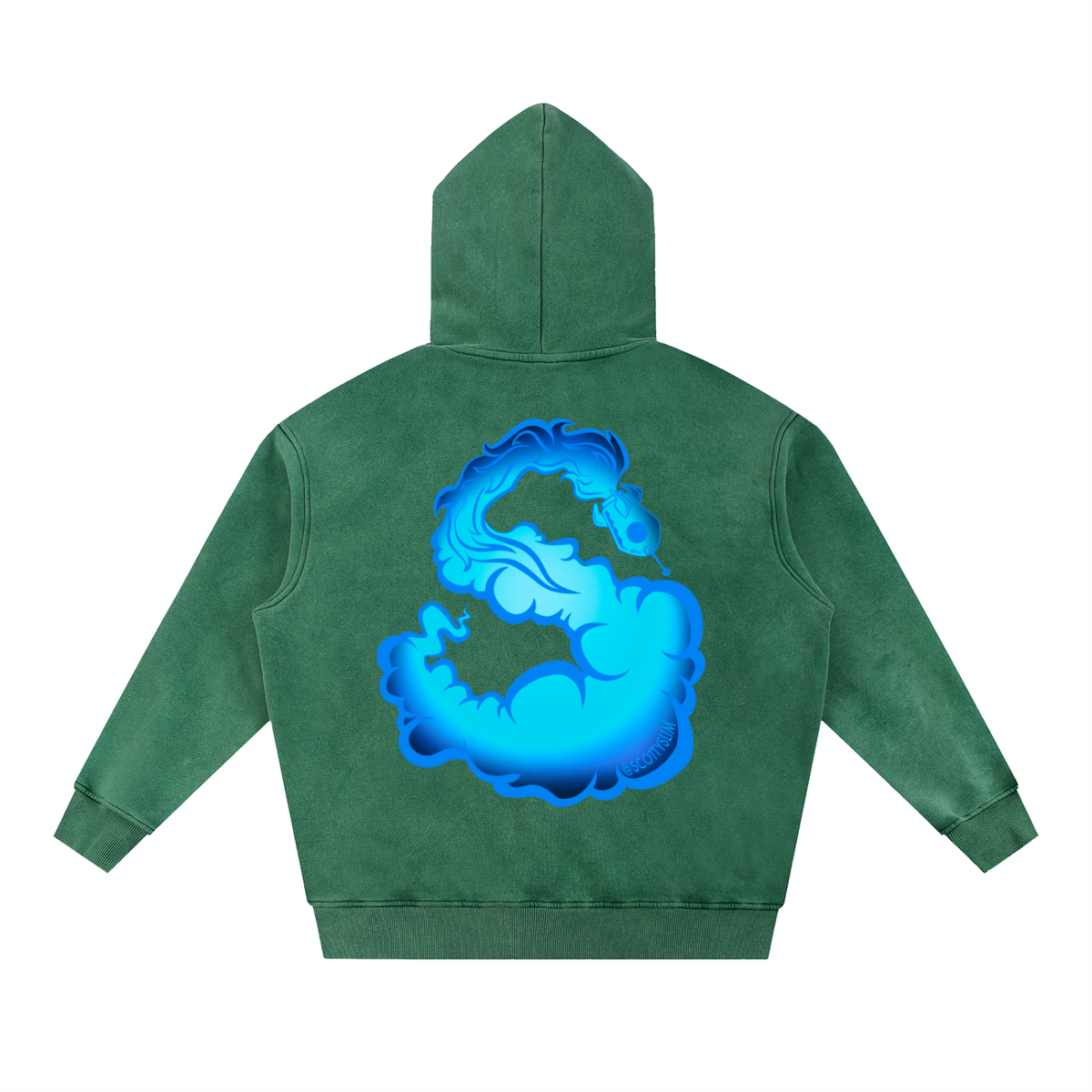 "A Carolina Full Moon"  Snow Washed Oversize Hoodie