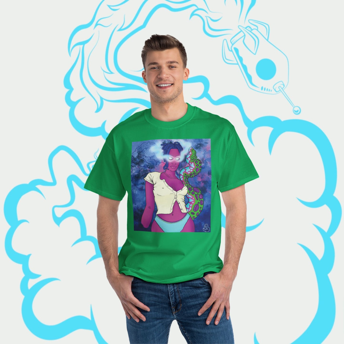 Aqua SquidLady Oversized Tee