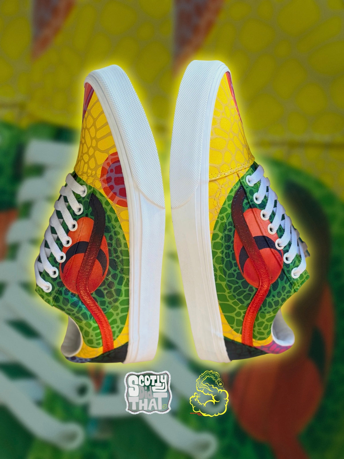 "Funky Gators" Custom Old Skool Vans