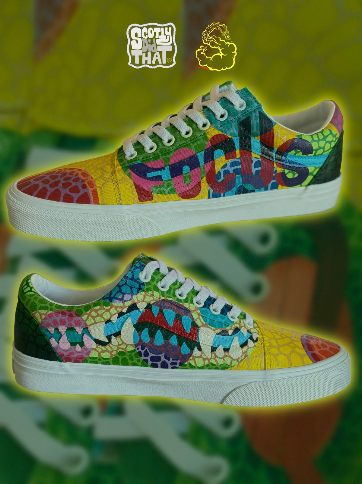 "Funky Gators" Custom Old Skool Vans