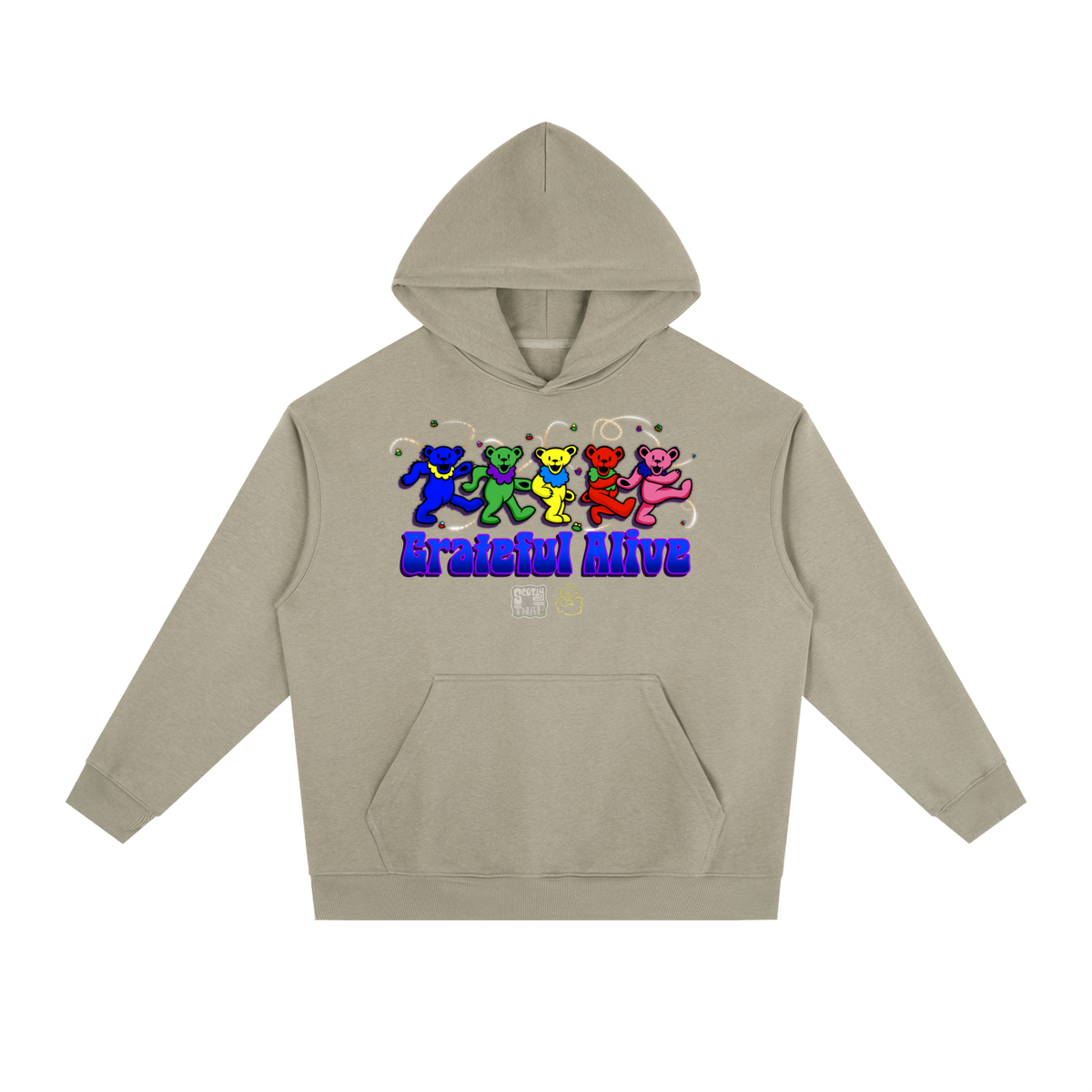 "Grateful Alive" Heavyweight Drop-Shoulder Hoodie
