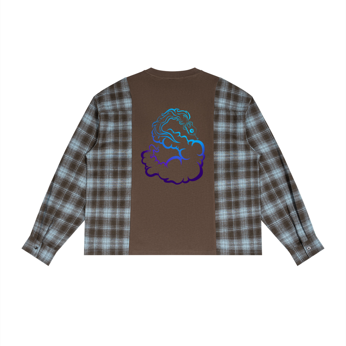 FOCUS Plaid Panel L/S T-Shirt