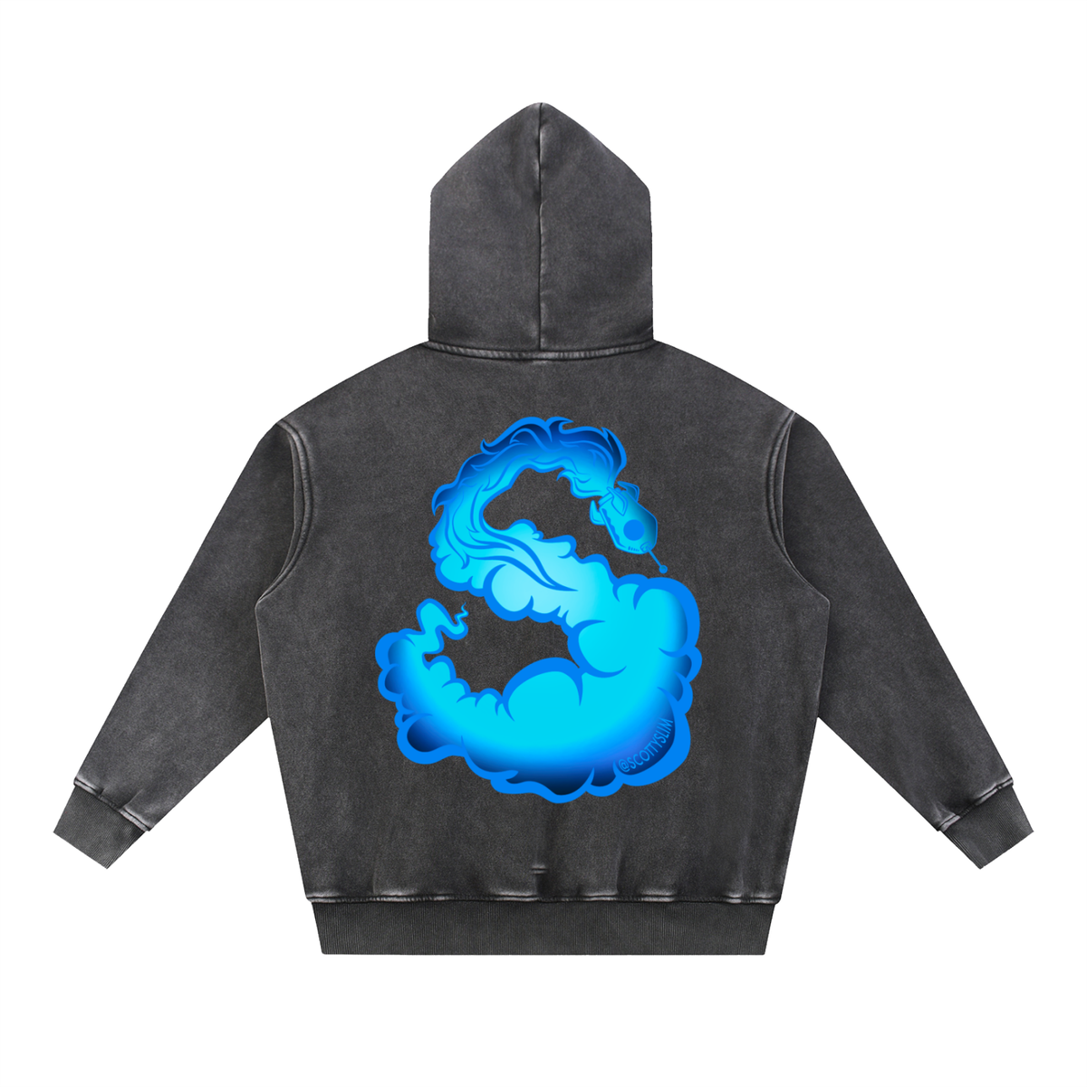 "A Carolina Full Moon"  Snow Washed Oversize Hoodie