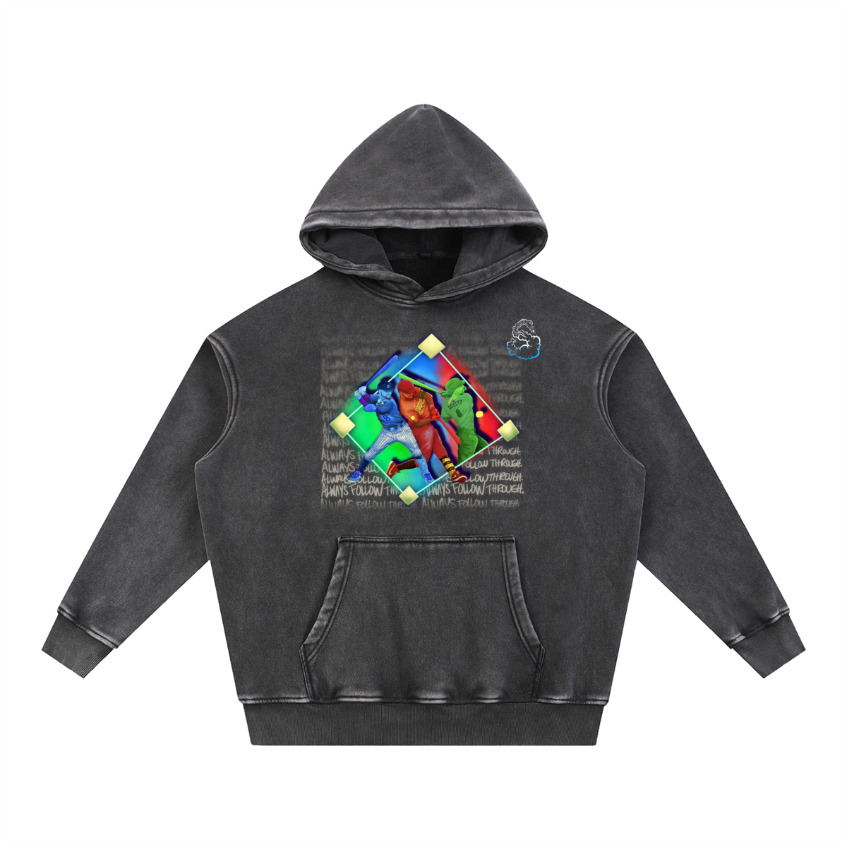 "Always Follow Through" Oversize Hoodie