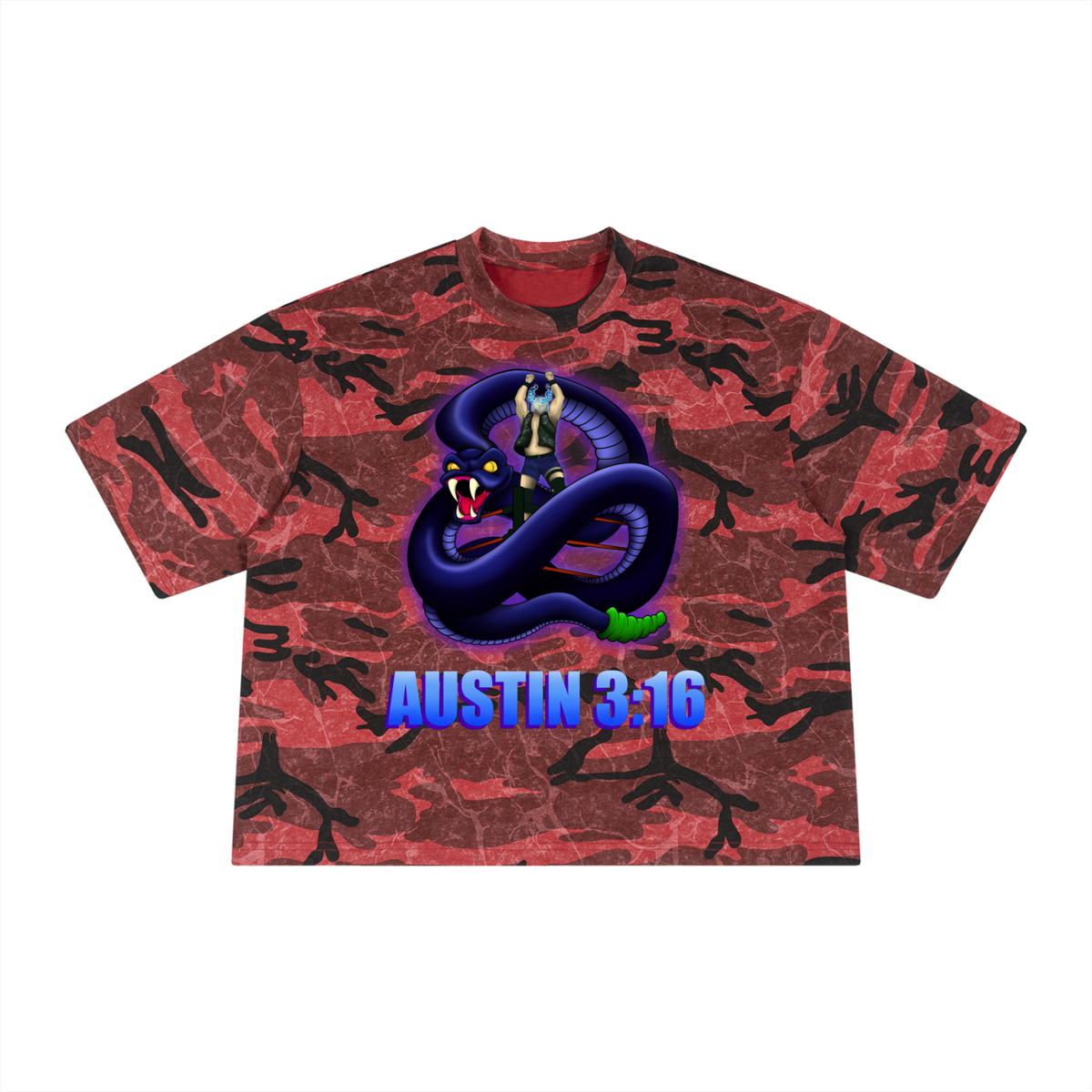 Stone Cold Rattlesnake Camo Box Tee
